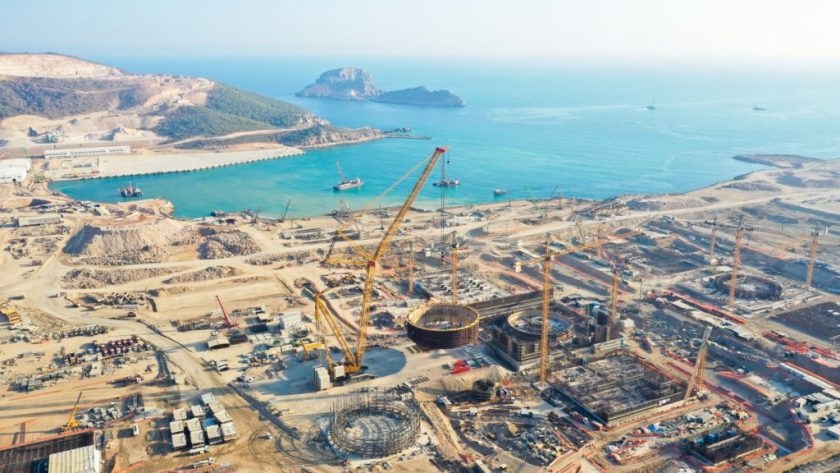 Staveniště turecké jaderné elektrárny Akkuyu; Zdroj: Rosatom