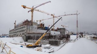 Výstavba reaktoru MBIR (stav k lednu 2022); Zdroj: Rosatom