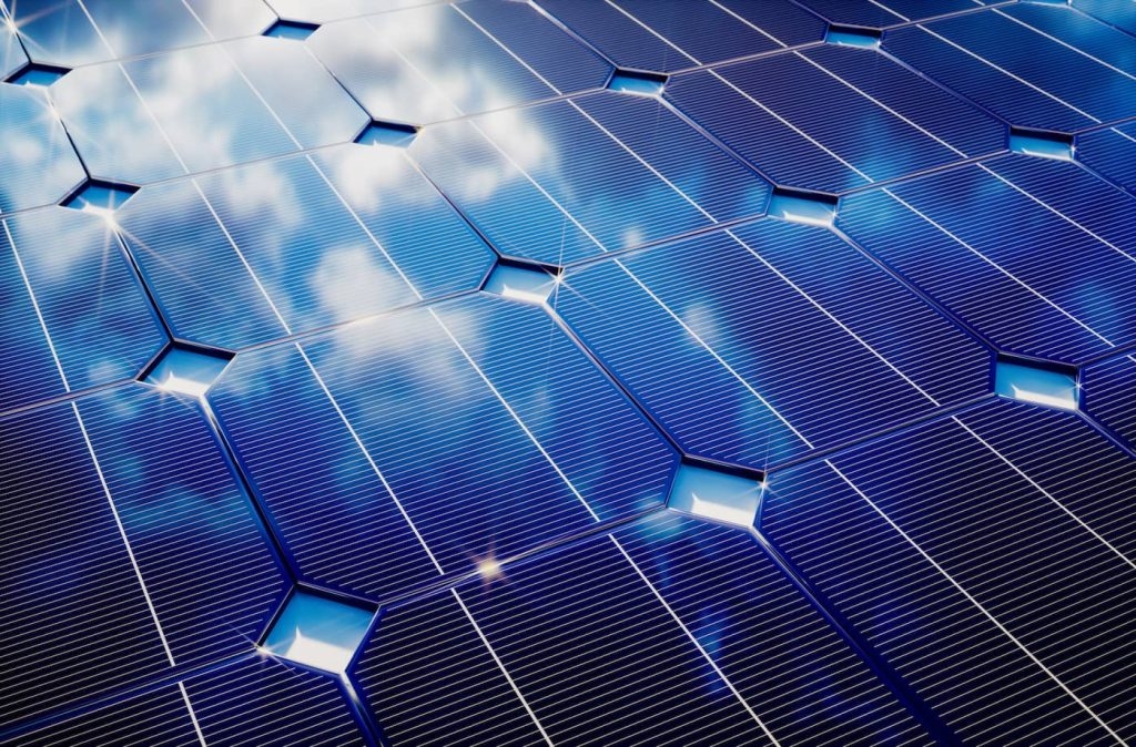 Detail fotovoltaického panelu