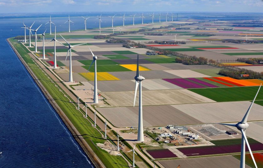 Větrná elektrárna společnosti innogy v Nizozemsku