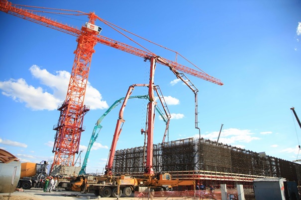 V roce 2018 začala betonáž jaderného ostrova prvního bloku druhé fáze Kurské jaderné elektrárny (zdroj Rosatom)
