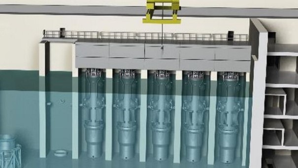 Elektrárna s několika NuScale moduly (zdroj NuScale Power)