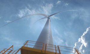 Nová offshore větrná turbína SG 14-222 DD má disponovat instalovaným výkonem 14 MW. Zdroj: Siemens Gamesa