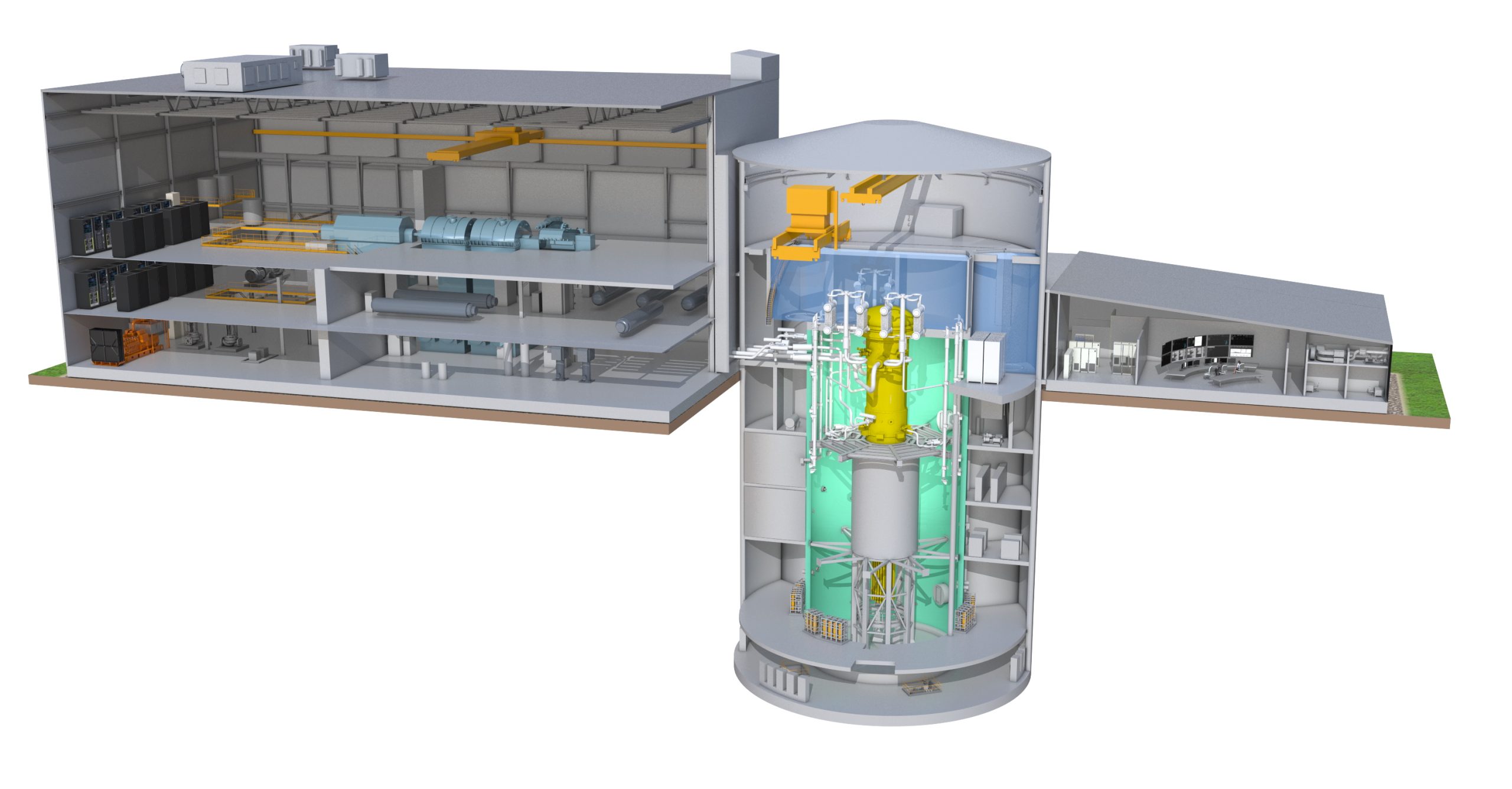 Průřez modulárním reaktorem BWRX-300