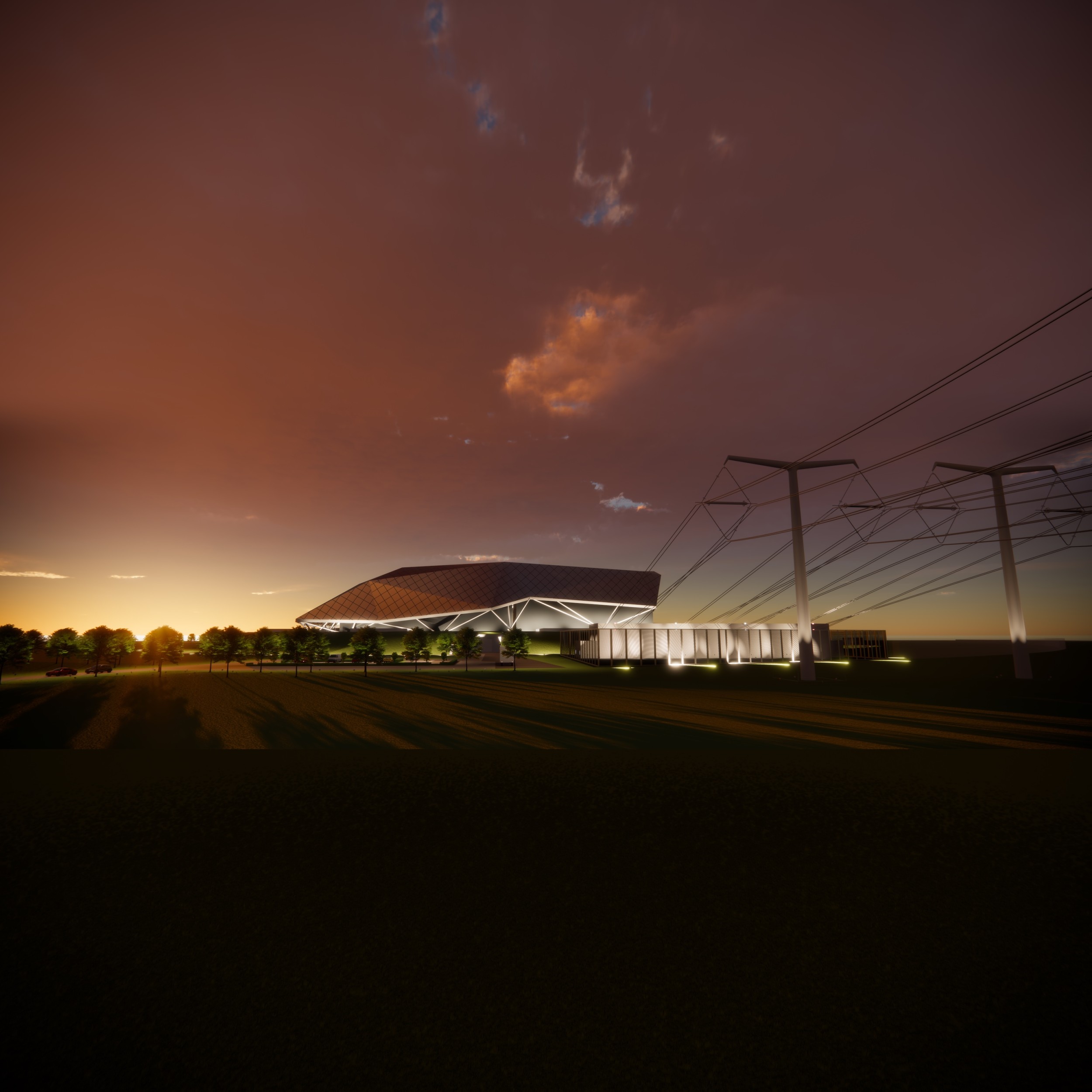 Obrázek zachybuje vizualizaci malého modulárního reaktoru Rolly-Royce