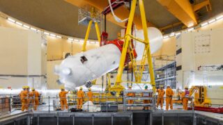 Demont� parogener�toru Grafenrheinfeld PreussenElektra